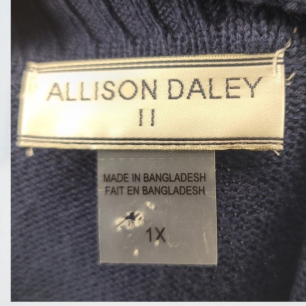 Allison Daley Deep Blue Textured Jacket - Picture 5 of 7